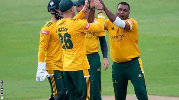 Samit Patel was again one of Notts' stars of the show in their slaughter of the Bears at Edgbaston