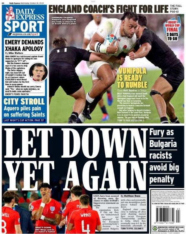 Back page of the Express