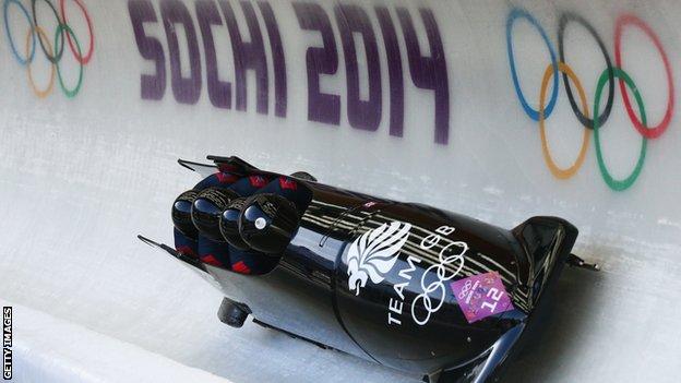 Great Britain's four-man bobsleigh team finished fifth at the 2014 Winter Olympics in Sochi