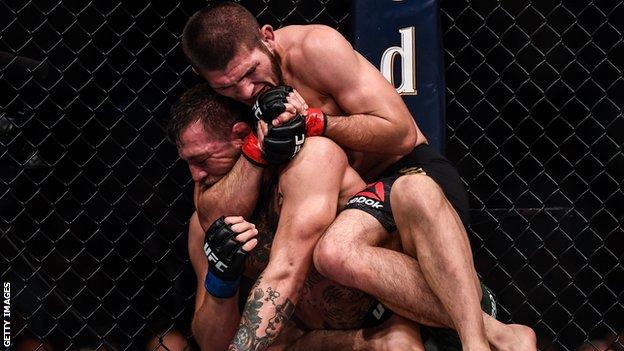 Nurmagomedov used his renowned wrestling skills to dominate McGregor on the floor and won the contest with a choke