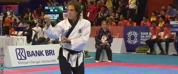 Mike Pejic competed at the world taekwondo championship for the first time in Bali in 2014