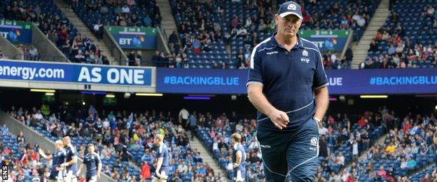 Vern Cotter at Murrayfield