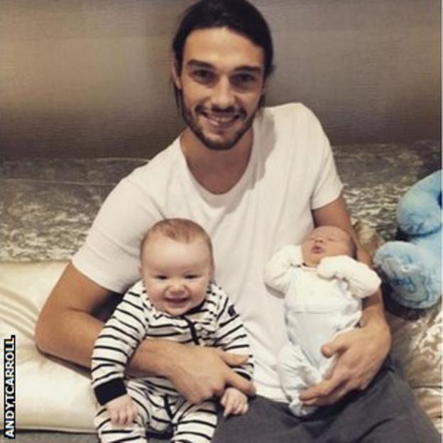 Andy Carroll and family