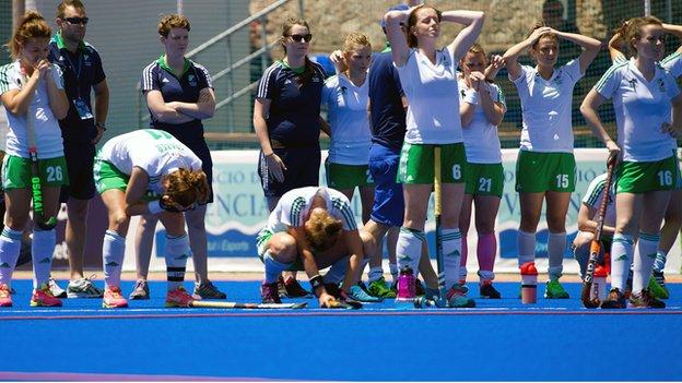 Agony for Ireland players in the penalty shoot-out against China