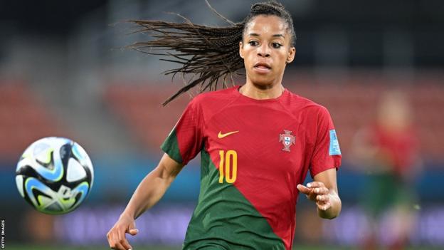 Jessica Silva in action for Portugal against Cameroon