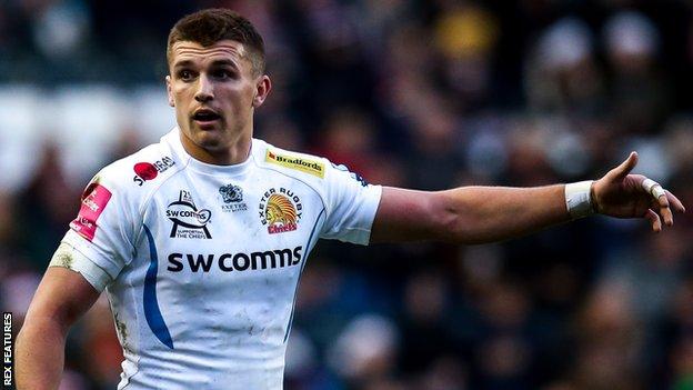 Henry Slade in action for Exeter Chiefs