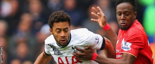 Tottenham's Mousa Dembele and Liverpool's Divock Origi