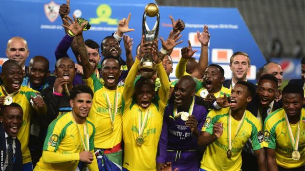 Mamelodi Sundowns lift the African Champions League trophy in 2016
