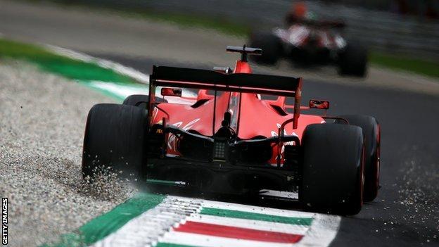 The second practice session had to be stopped while gravel was removed from the track. Ferrari's Sebastian Vettel was one of a number of culprits