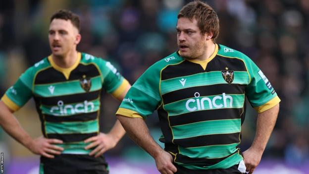 Elliot Millar Mills in action for Northampton Saints