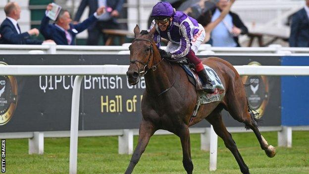 Snowfall, sired by champion Japanese thoroughbred Deep Impact, won the Oaks at Epsom in June and has now added the Yorkshire Oaks