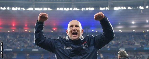 Shaun Edwards celebrates