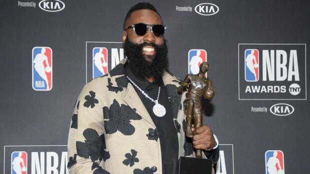 James Harden: Houston Rockets guard named Most Valuable Player at NBA Awards - B...