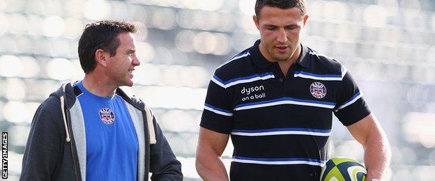 Mike Ford (left) with Sam Burgess