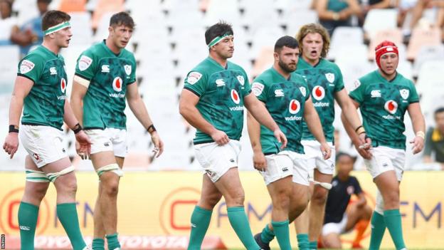 Tom Stewart is pictured with his Emerging Ireland team-mates