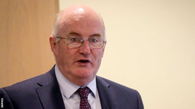 John Horan handed over the GAA presidency to New York-based Corkman Larry McCarthy on Saturday