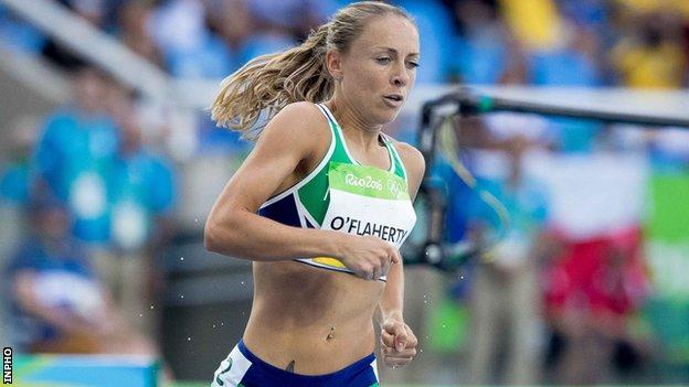 Kerry O'Flaherty edges Ciara Mageean to win silver in Dublin - BBC Sport