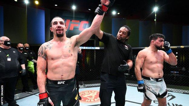 Robert Whittaker after beating Kelvin Gastelum