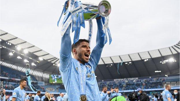 Ruben Dias won the Premier League and the Carabao Cup with Manchester City in his debut season