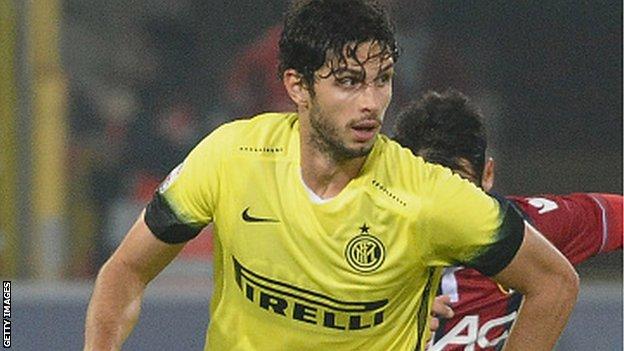 Inter Milan defender Andrea Ranocchia