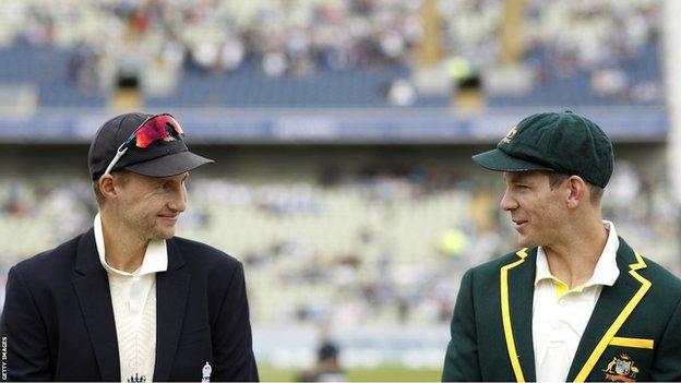 Joe Root and Tim Paine