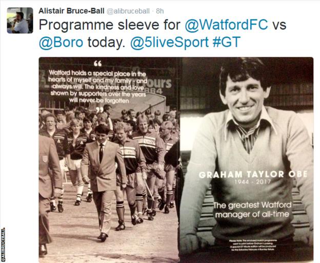 Tributes were paid to Graham Taylor