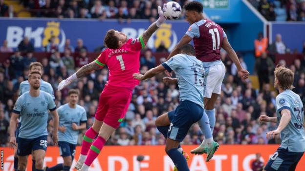 Ollie Watkins headed home a late equalizer in Aston Villa's 3-3 draw with Brentford.