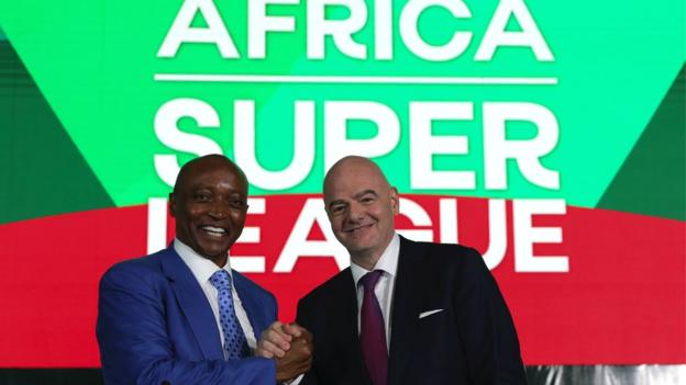 Caf president Patrice Motsepe and Fifa president Gianni Infantino