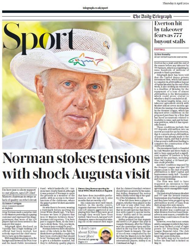 The Daily Telegraph sports section
