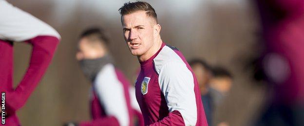 Ross McCormack in training with Aston Villa