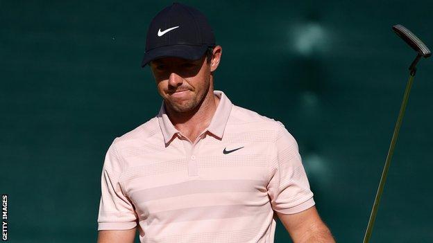 Rory McIlroy's faint hopes of catching Race to Dubai leader Francesco Molinari suffered another blow in Sun City