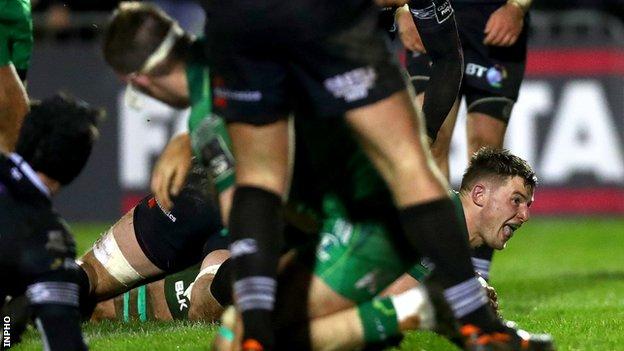 Eoghan Masterson's try just before half time put Connacht in control