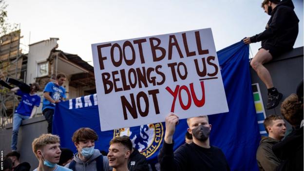 Super League protest at Chelsea