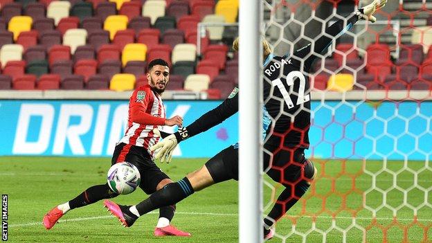 Said Benrahma scores for Brentford against Fulham