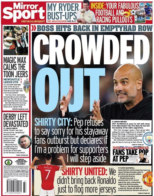 Saturday's back pages BBC Sport