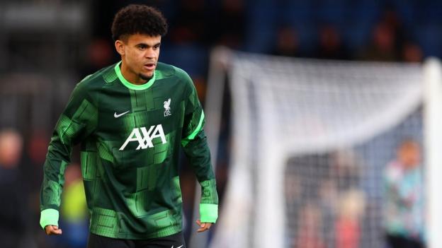 Luis Diaz in Liverpool training kit