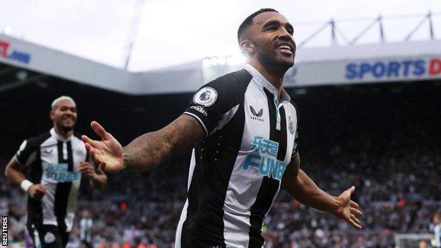 Callum Wilson celebrates scoring for Newcastle