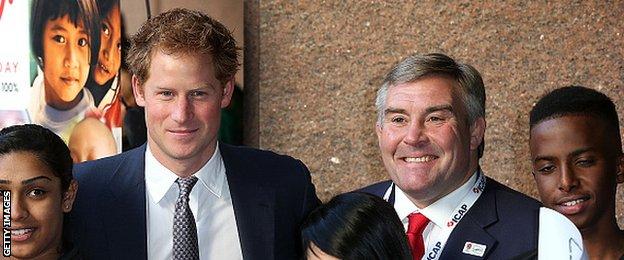 Prince Harry and Jason Leonard