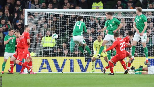 Xherdan Shaqiri curled home a free-kick to open the scoring in Dublin