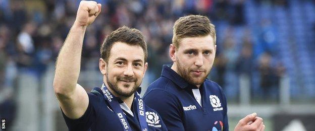 Greig Laidlaw and Finn Russell