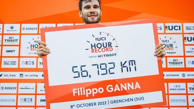 Filippo Ganna smashes cycling's hour world record