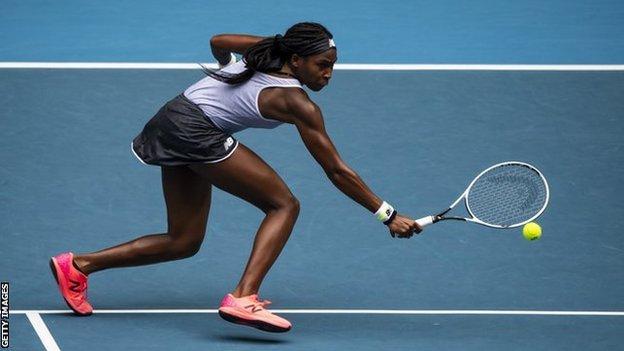 Coco Gauff backhand at Australian Open