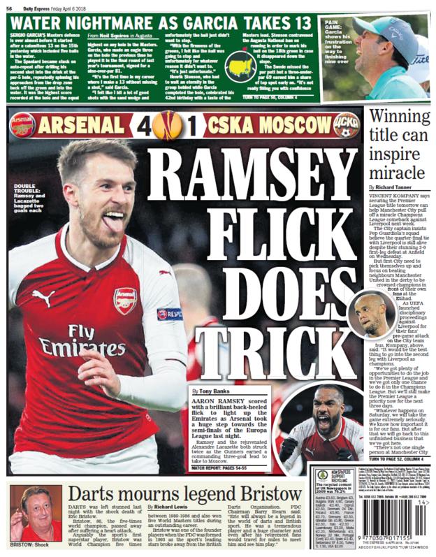 Daily Express back page on Friday