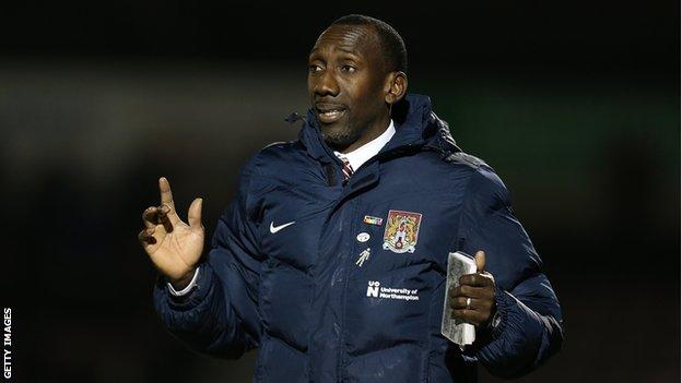 Northampton Town manager Jimmy Floyd Hasselbaink