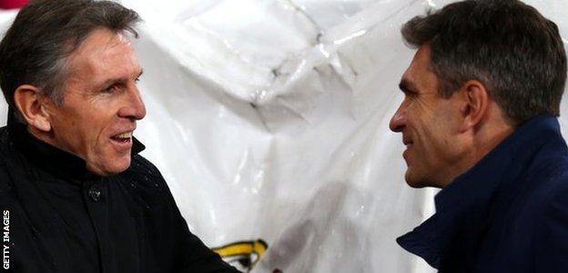 Claude Puel and Mauricio Pellegrino