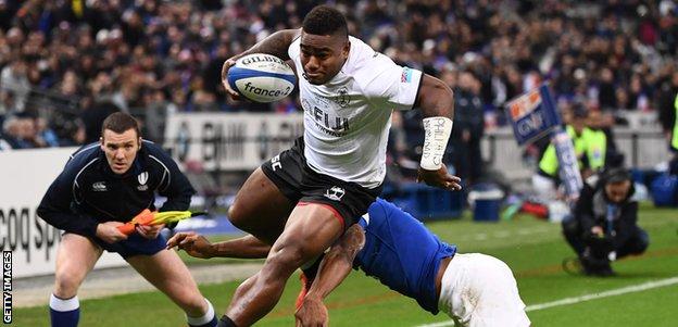 Back Josua Tuisova was one of Fiji's star turns as they beat France for the first time last season