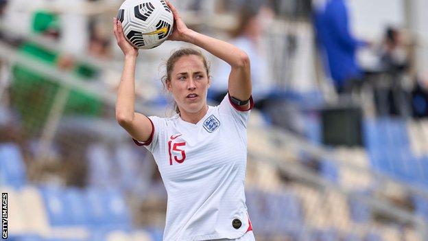 Lucy Parker playing for England U21s