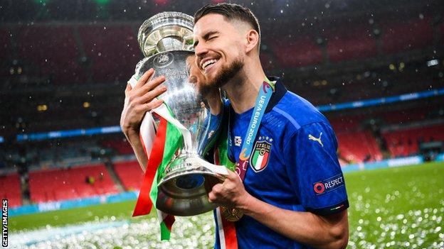 Italy with the Euro 2020 trophy