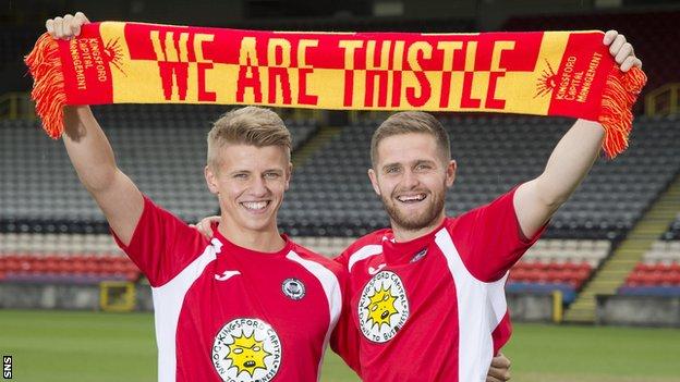 David Syme and Danny Devine at Firhill