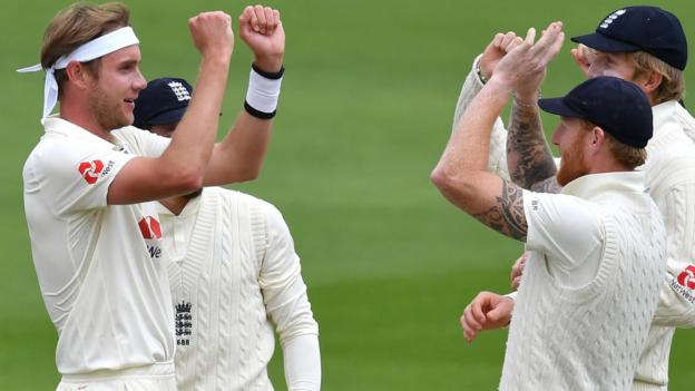 England v West Indies: Ben Stokes & Stuart Broad help hosts win second Test
